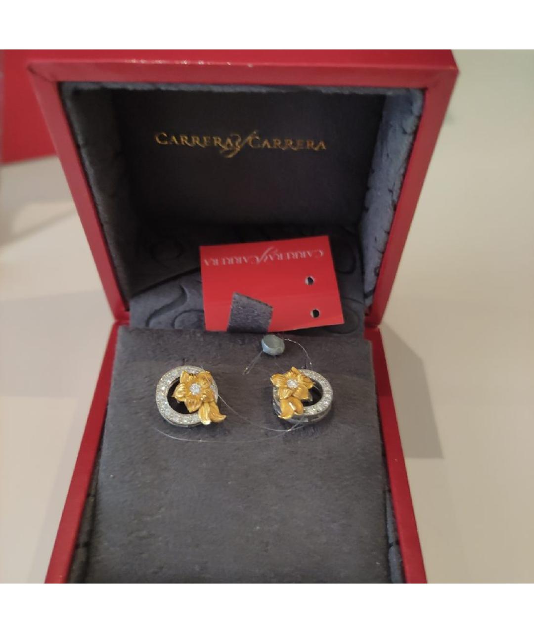 CARRERA Y CARRERA Золотые серьги из белого золота, фото 2