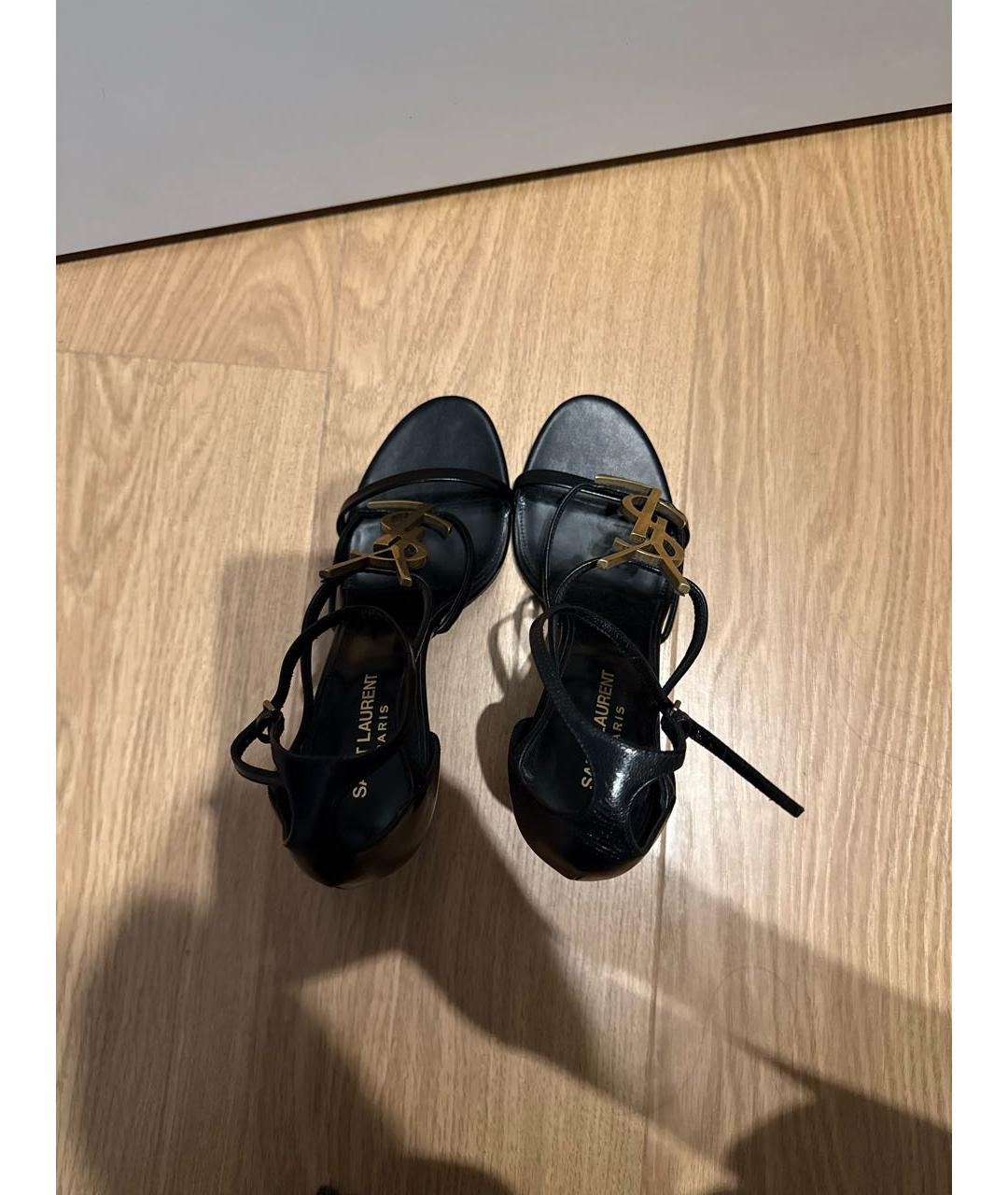 SAINT LAURENT Черные босоножки, фото 3