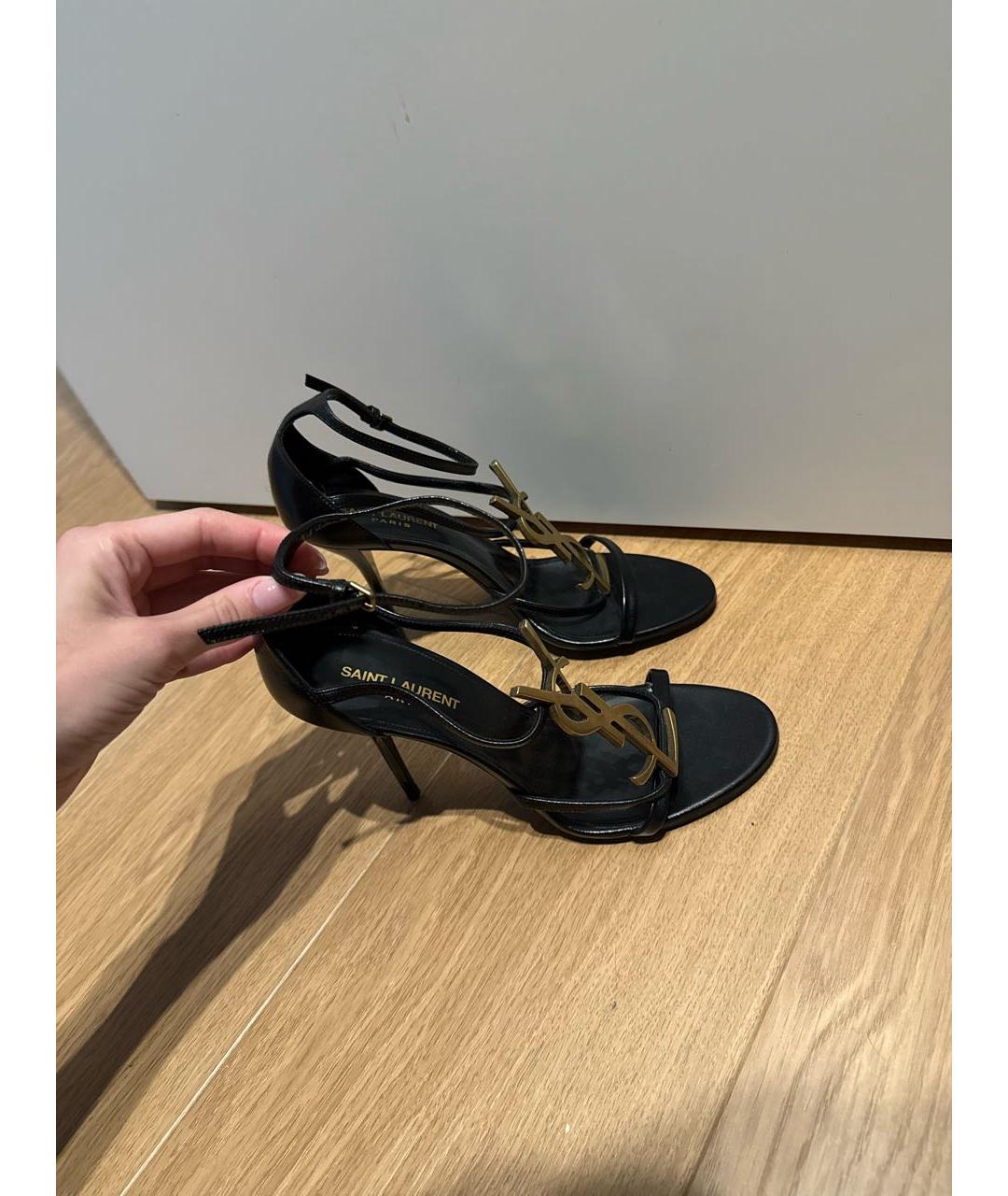 SAINT LAURENT Черные босоножки, фото 5