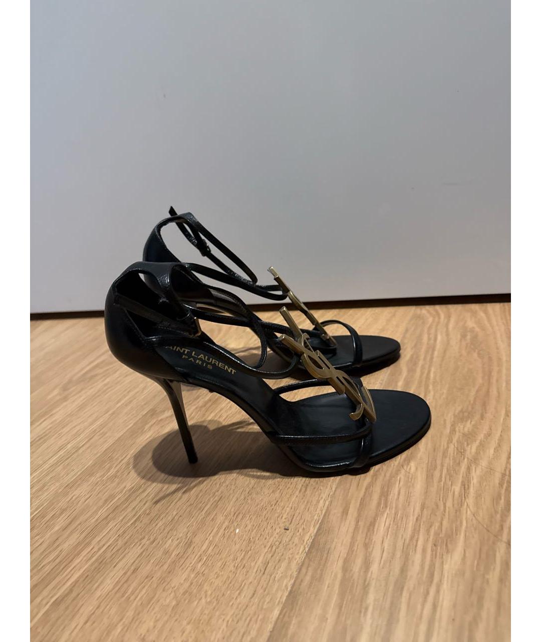 SAINT LAURENT Черные босоножки, фото 9