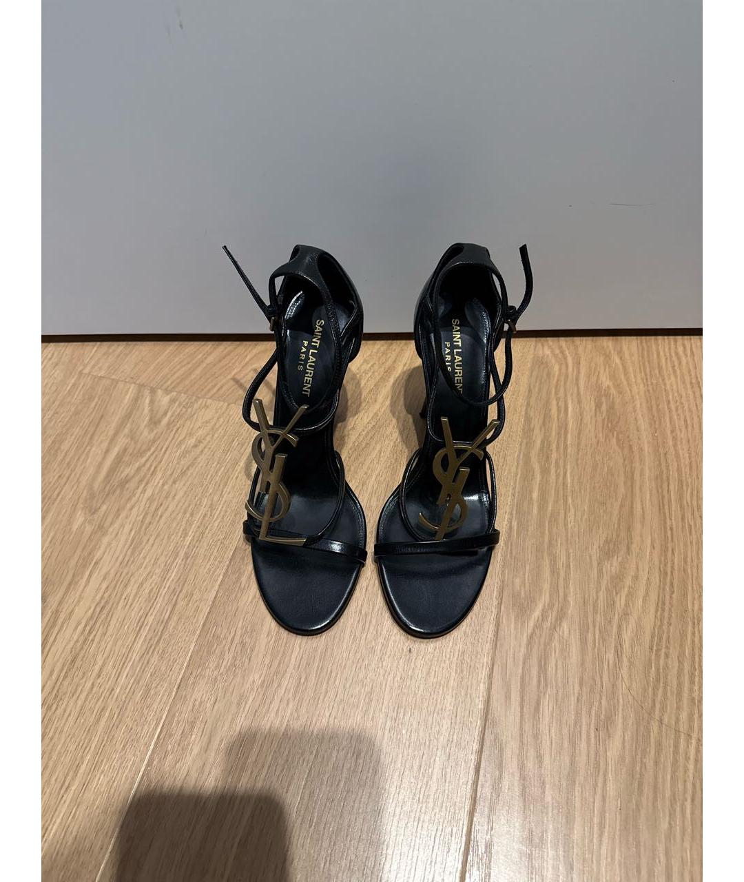 SAINT LAURENT Черные босоножки, фото 2