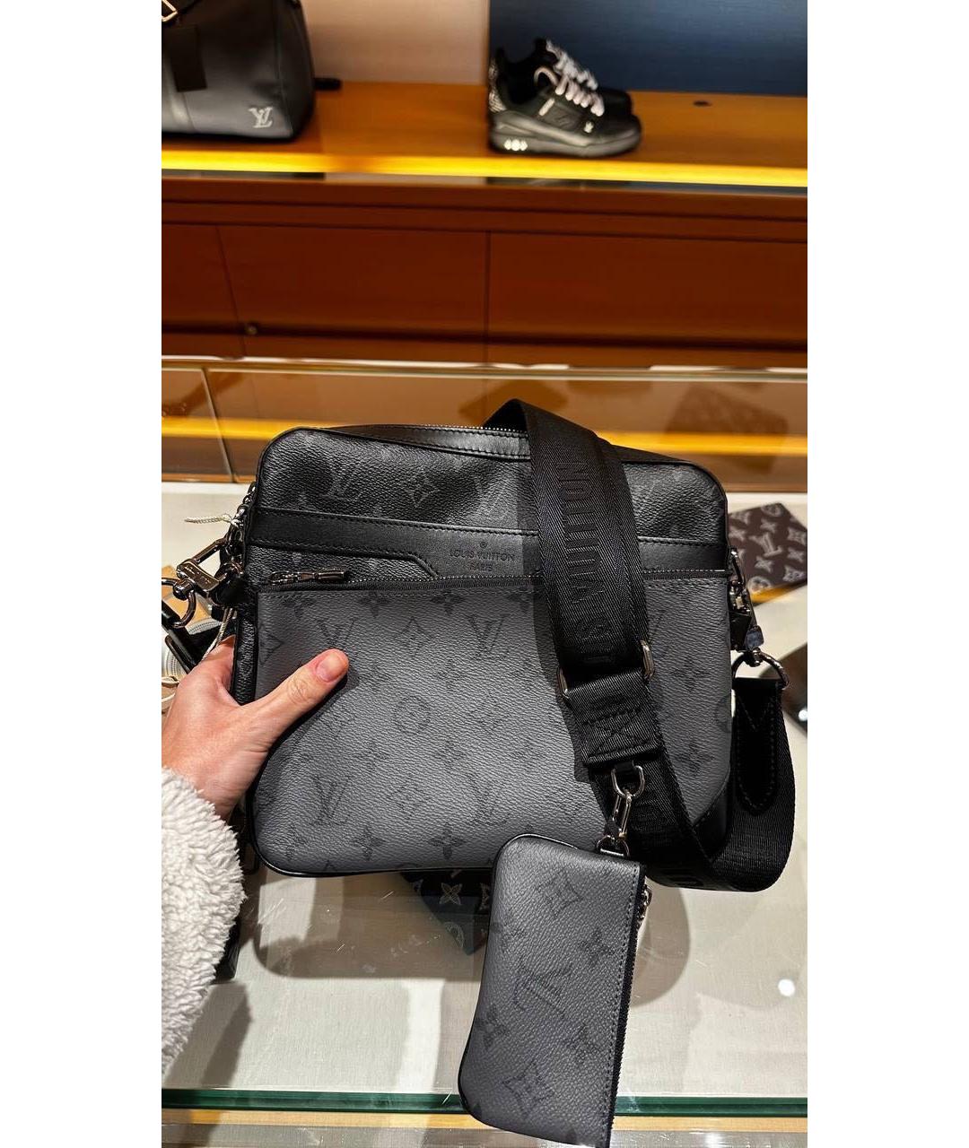 LOUIS VUITTON Антрацитовая сумка на плечо, фото 6