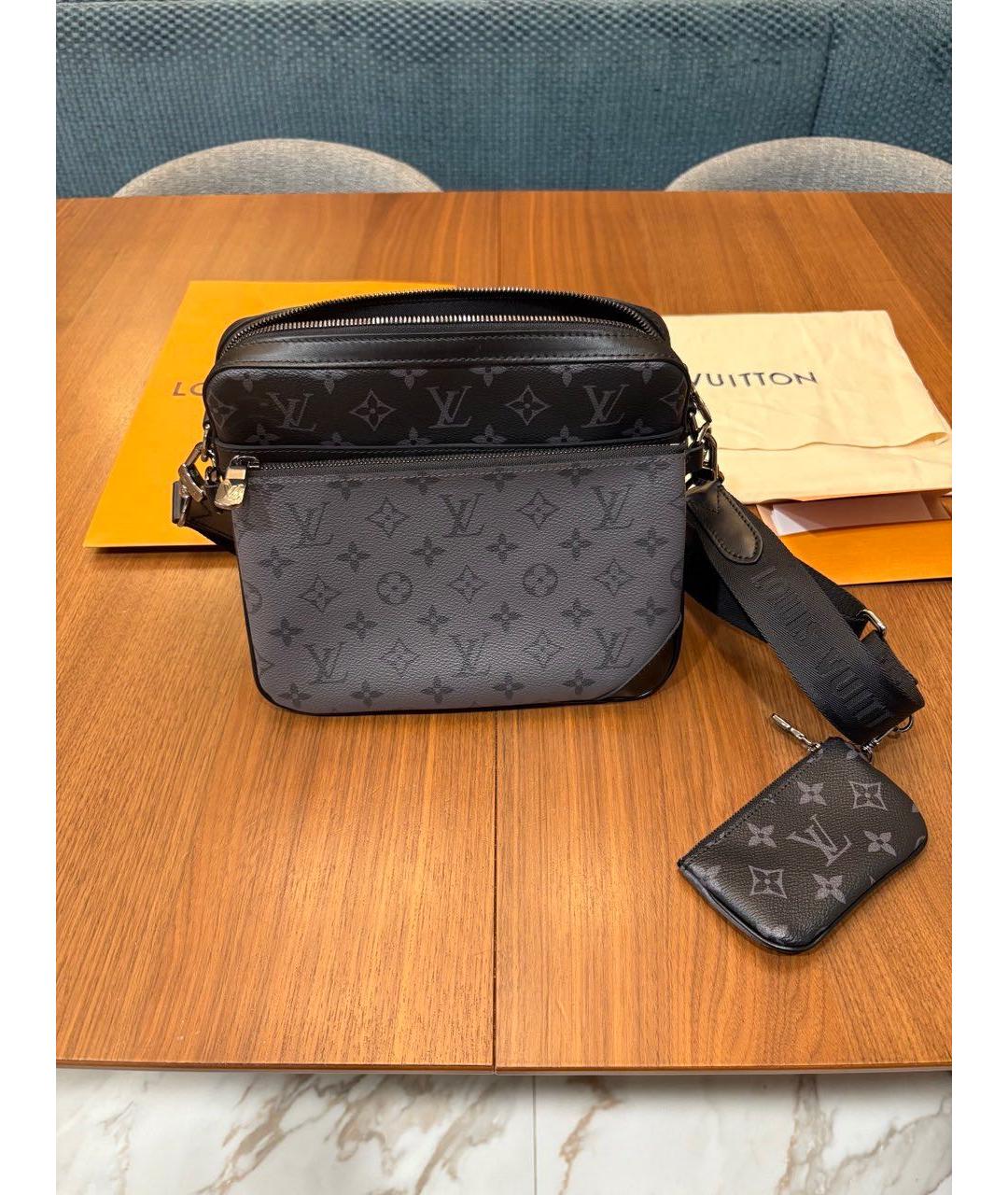 LOUIS VUITTON Антрацитовая сумка на плечо, фото 8