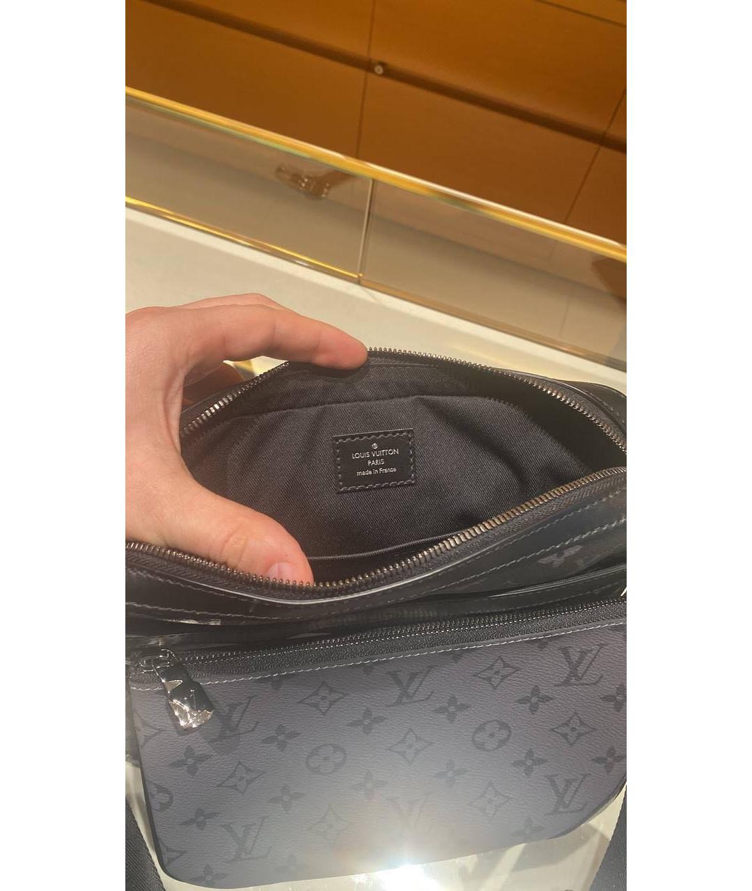 LOUIS VUITTON Антрацитовая сумка на плечо, фото 3
