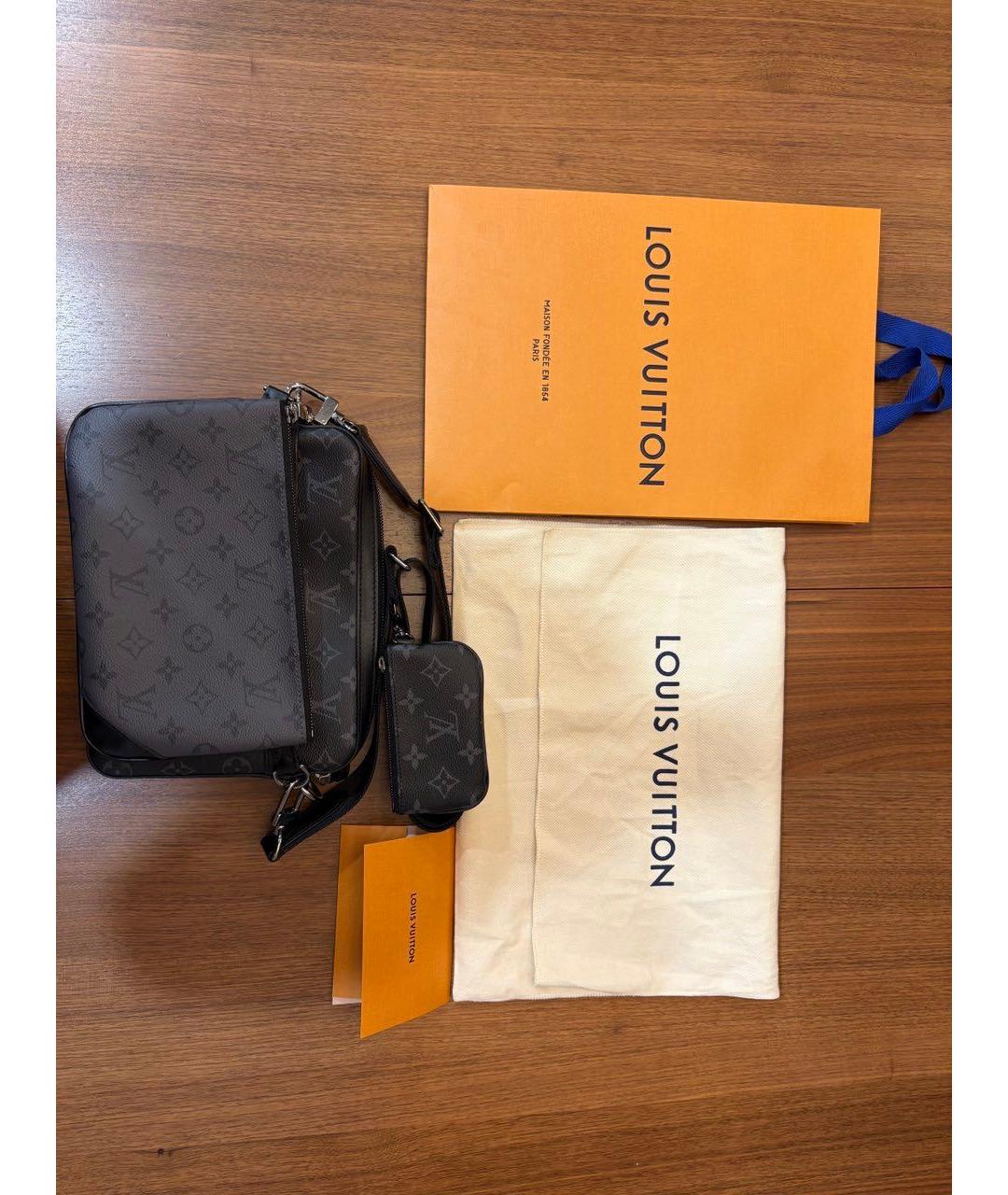 LOUIS VUITTON Антрацитовая сумка на плечо, фото 5
