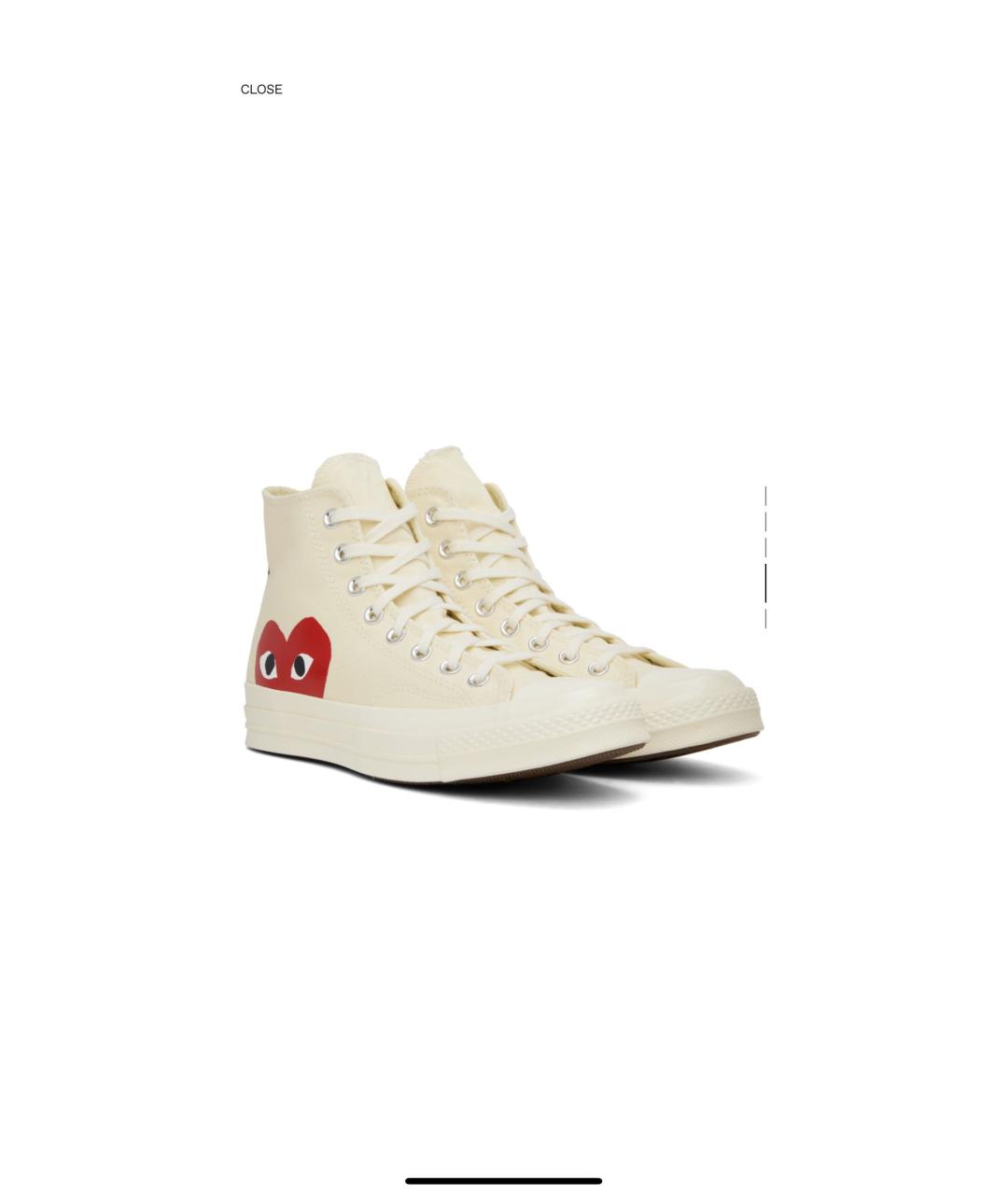 CONVERSE Бежевые текстильные кеды, фото 2
