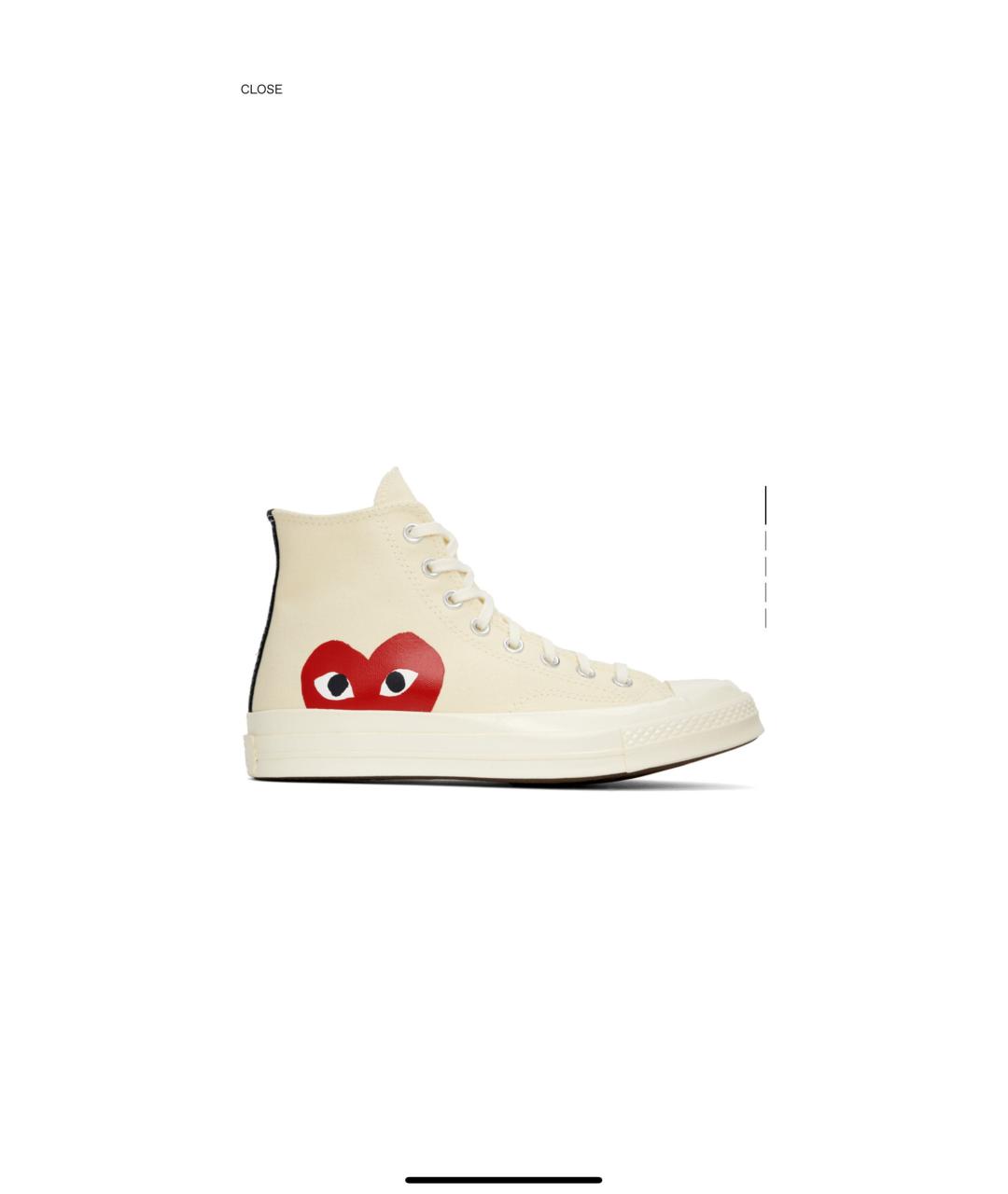 CONVERSE Бежевые текстильные кеды, фото 6
