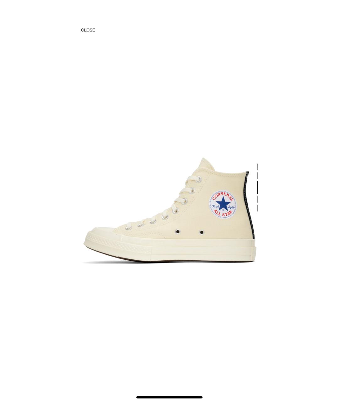CONVERSE Бежевые текстильные кеды, фото 5