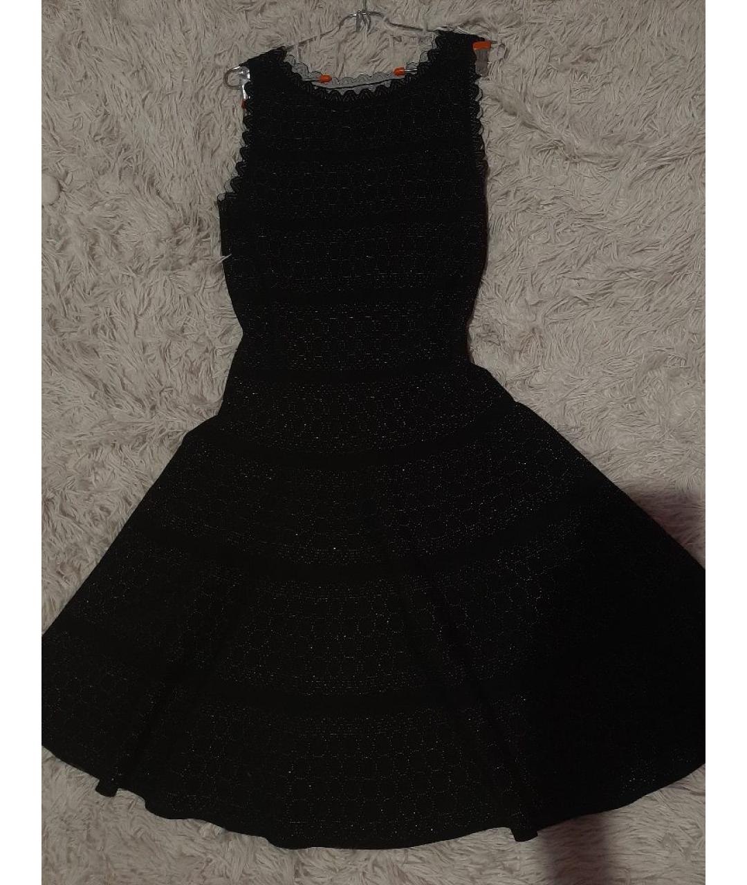 ALAIA Черное вискозное коктейльное платье, фото 2