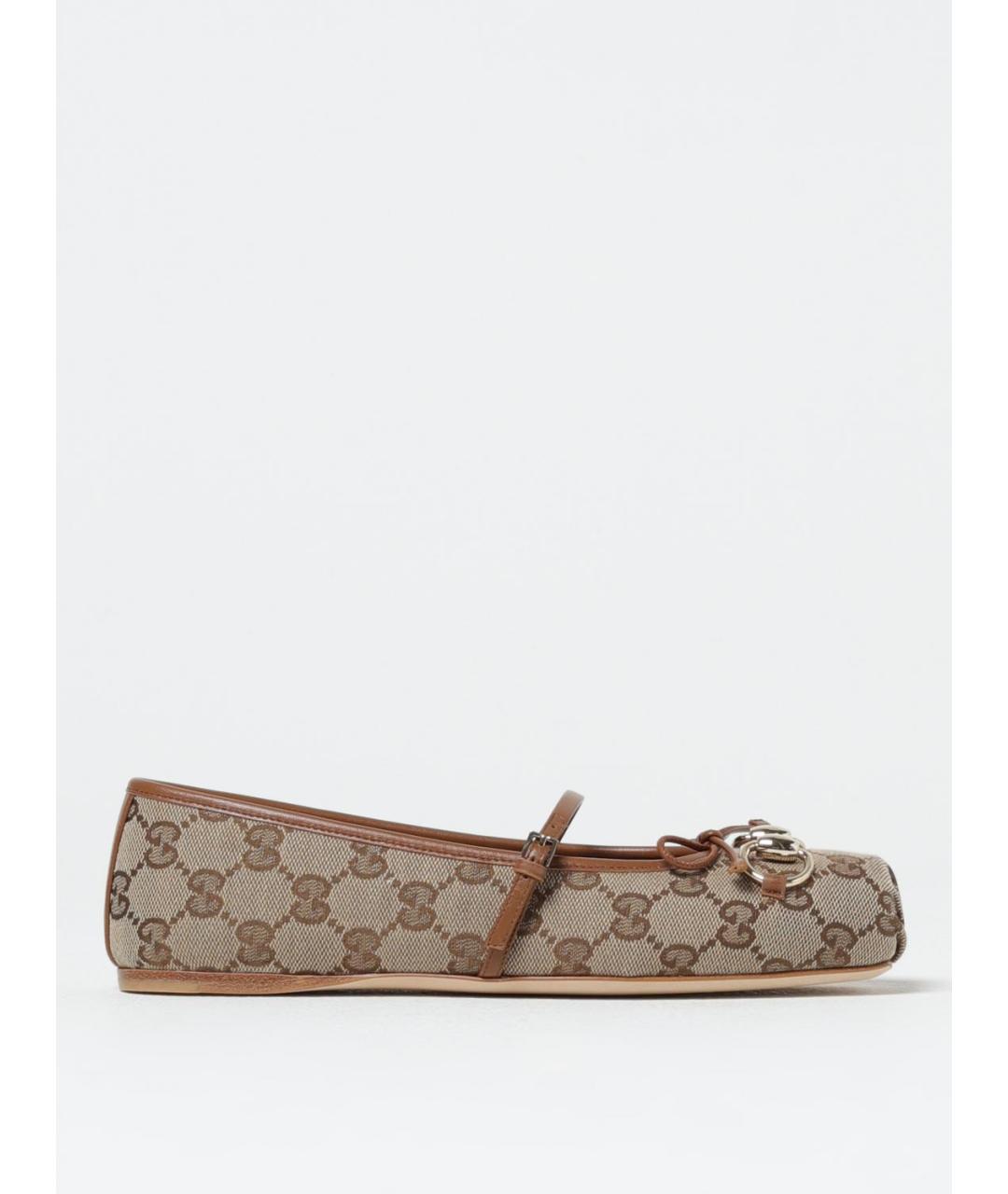 GUCCI Бежевые балетки, фото 5
