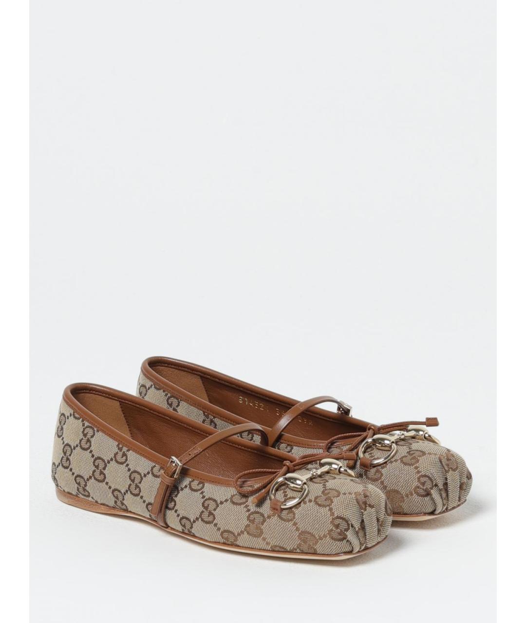 GUCCI Бежевые балетки, фото 2