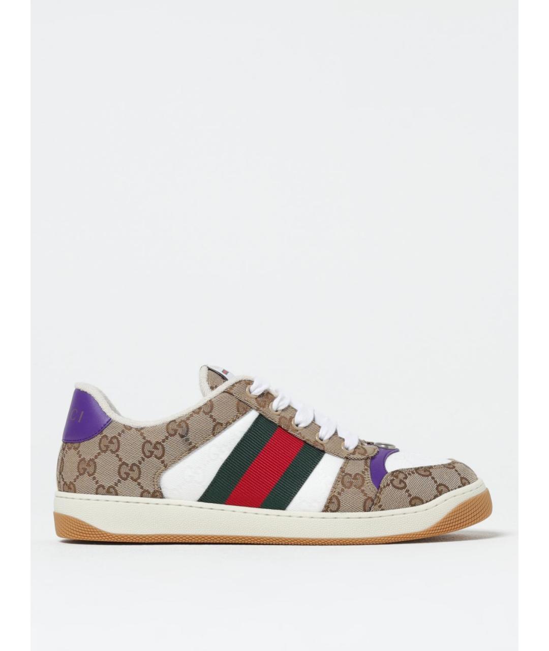 GUCCI Бежевые низкие кроссовки / кеды, фото 5