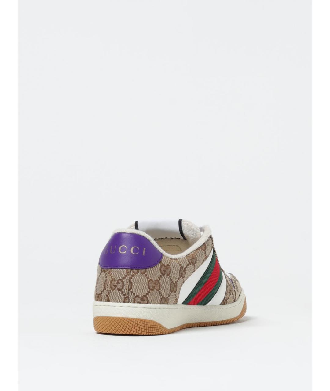 GUCCI Бежевые низкие кроссовки / кеды, фото 3