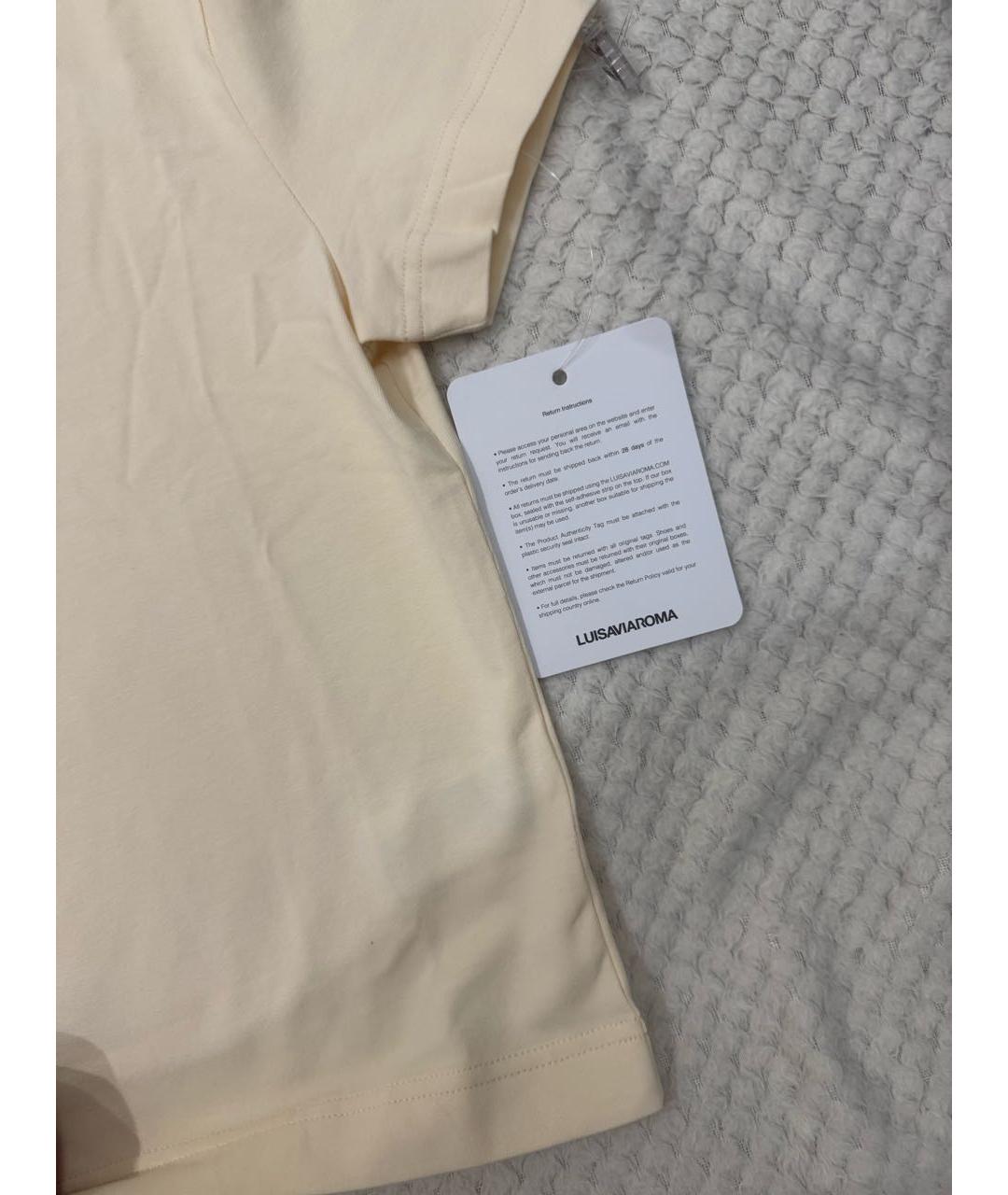 JACQUEMUS Бежевая хлопковая футболка, фото 7
