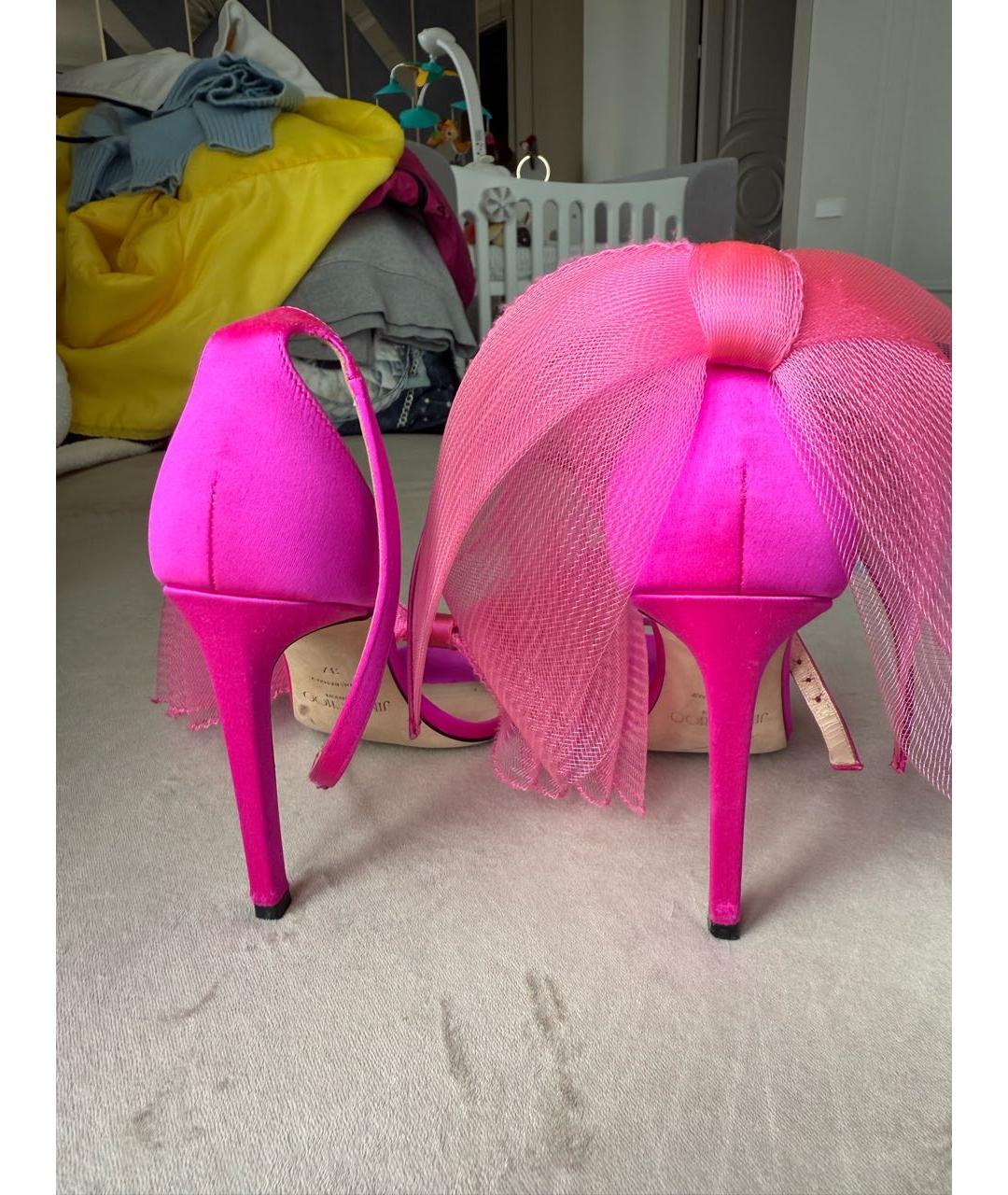 JIMMY CHOO Фуксия босоножки, фото 5