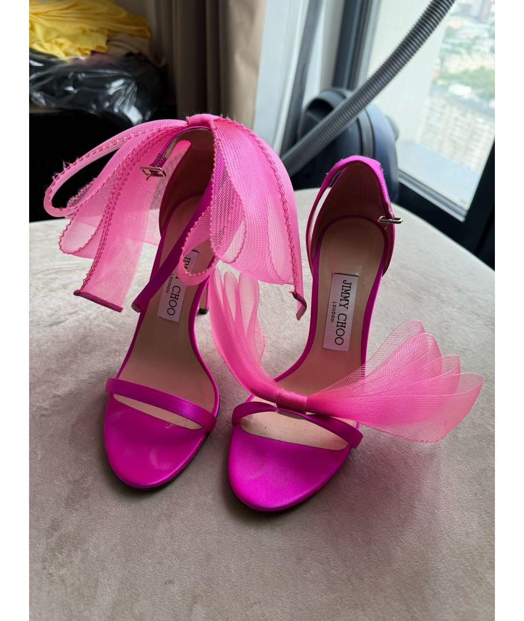 JIMMY CHOO Фуксия босоножки, фото 3