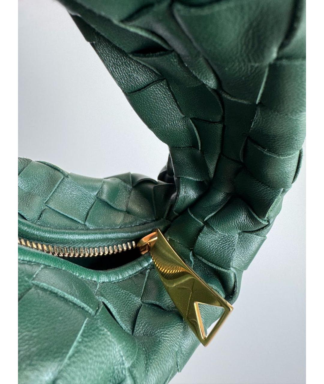 BOTTEGA VENETA Зеленая кожаная сумка с короткими ручками, фото 8
