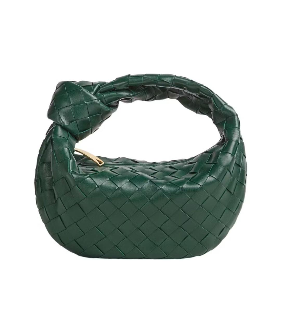 BOTTEGA VENETA Зеленая кожаная сумка с короткими ручками, фото 1