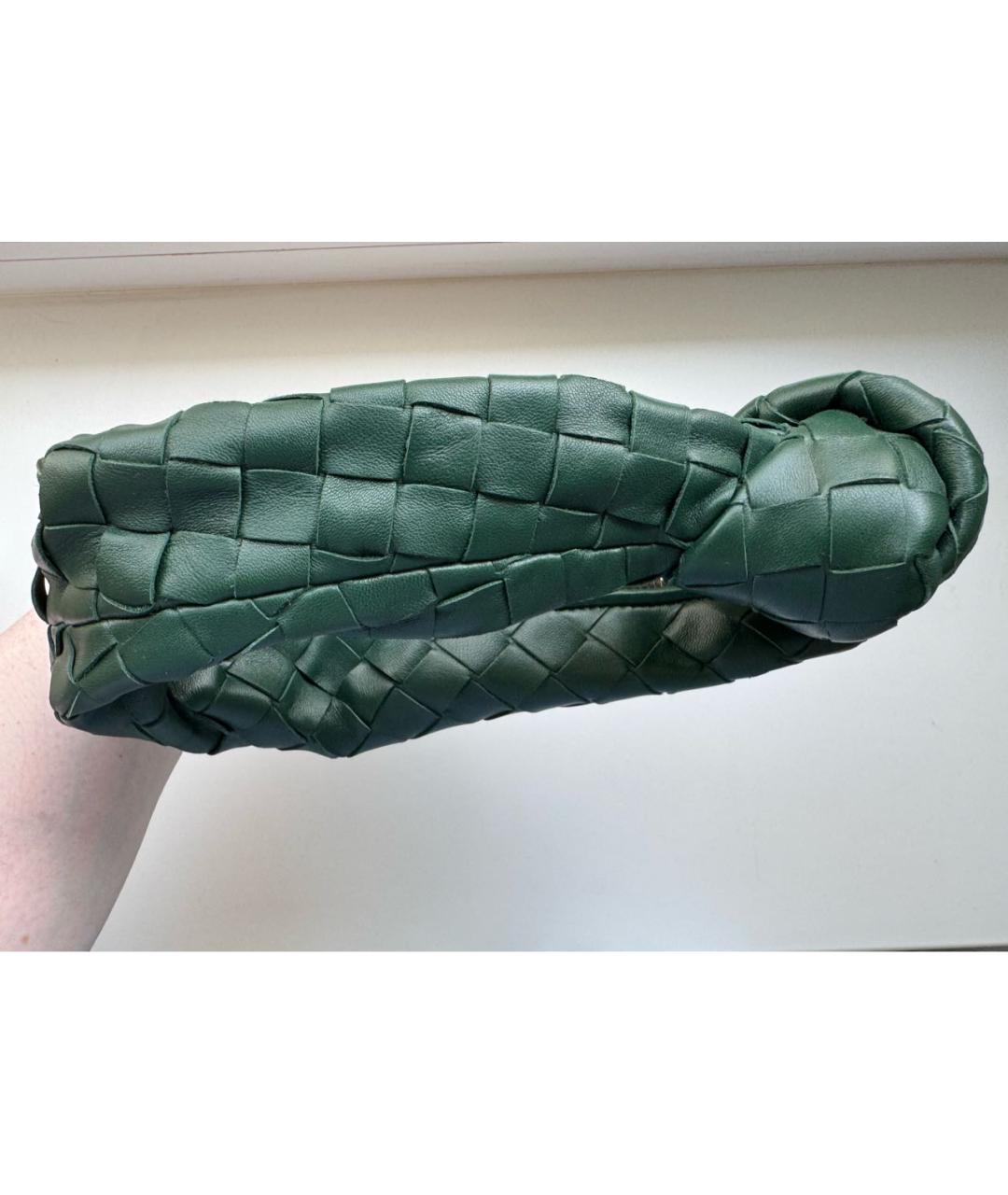 BOTTEGA VENETA Зеленая кожаная сумка с короткими ручками, фото 5