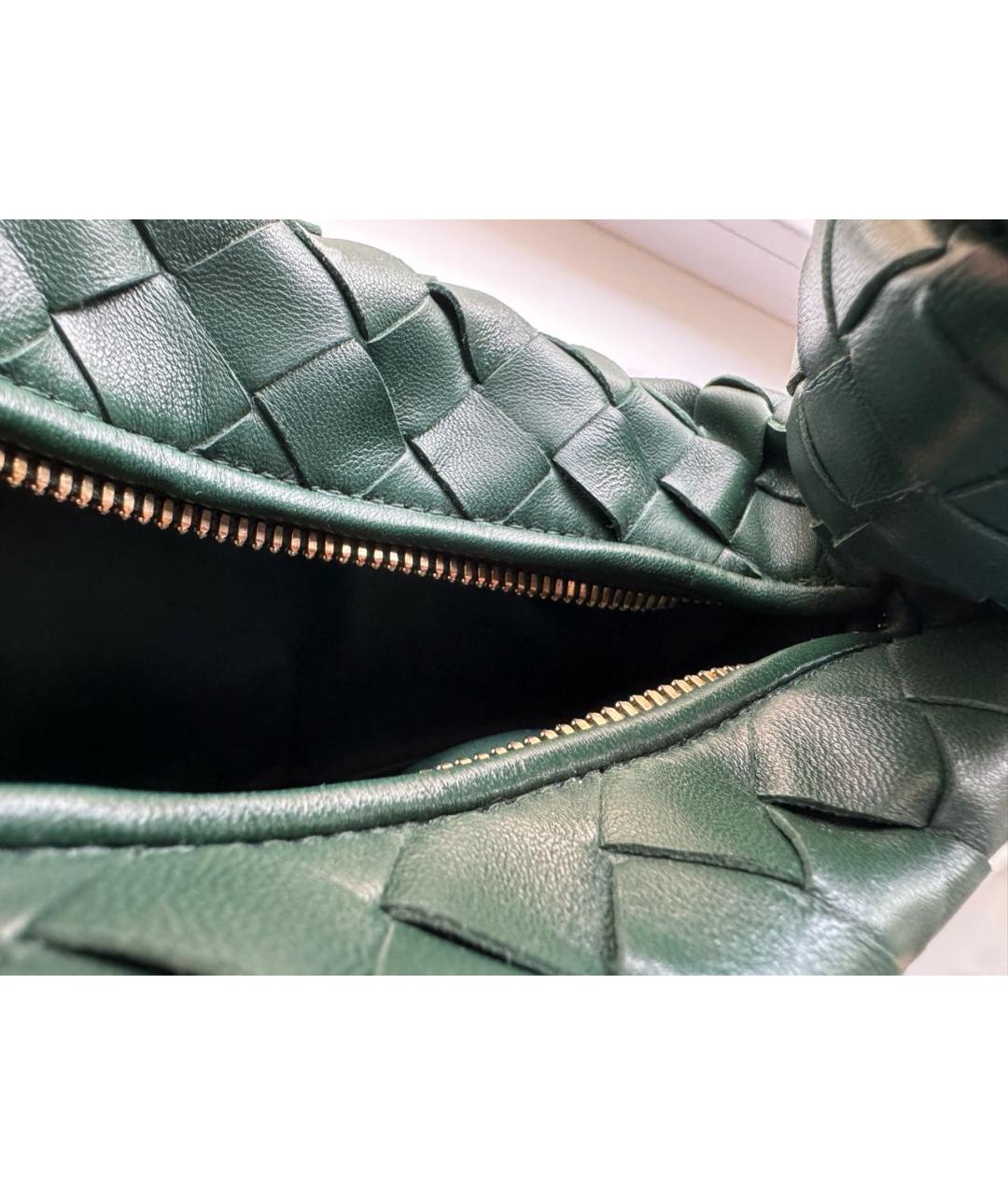 BOTTEGA VENETA Зеленая кожаная сумка с короткими ручками, фото 7