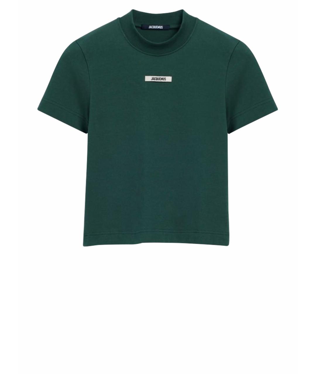 JACQUEMUS Зеленая хлопковая футболка, фото 1
