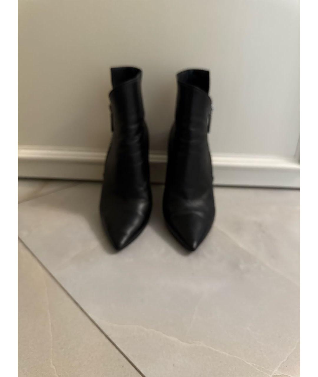 SAINT LAURENT Черные кожаные ботильоны, фото 2