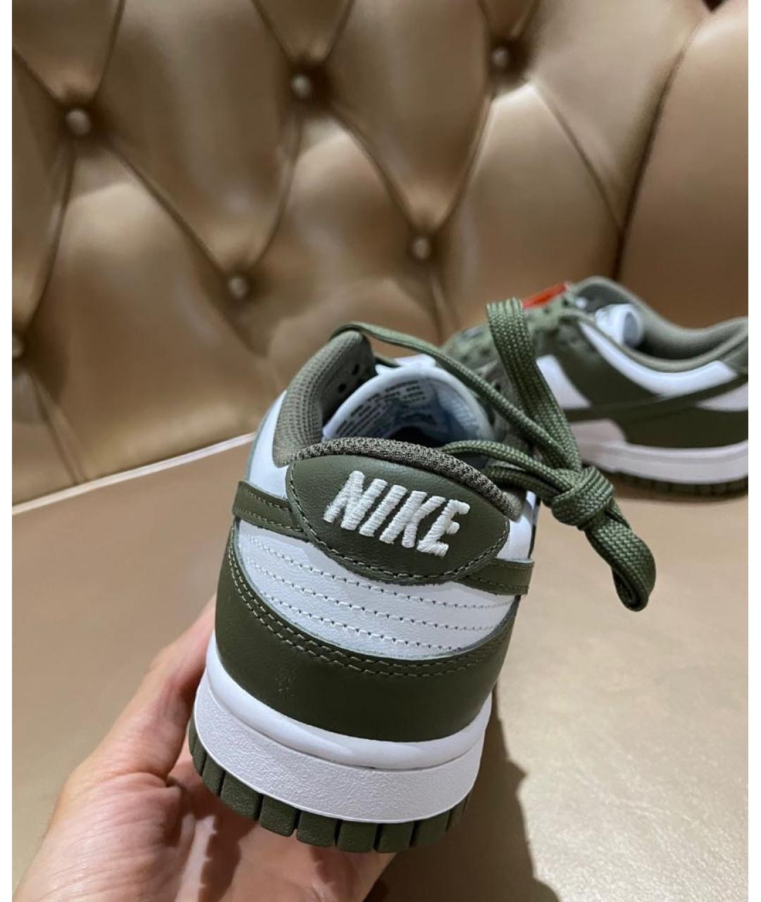 NIKE Зеленые кожаные кеды, фото 7