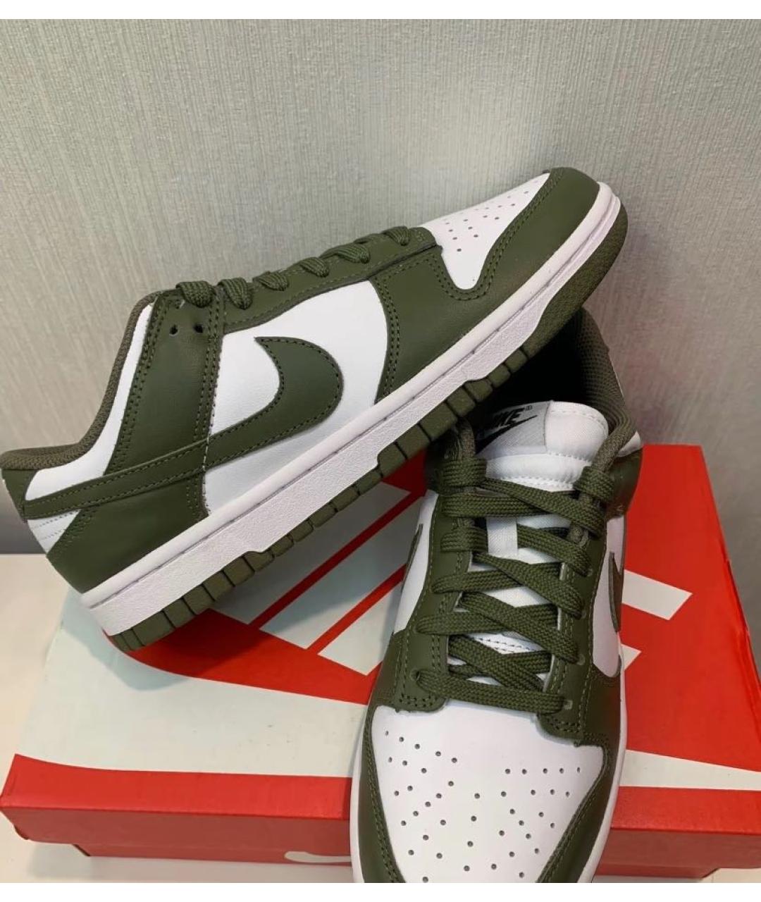 NIKE Зеленые кожаные кеды, фото 8