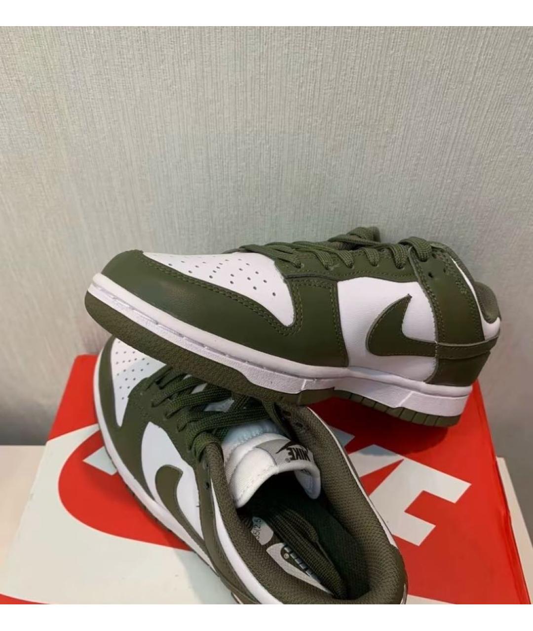 NIKE Зеленые кожаные кеды, фото 5