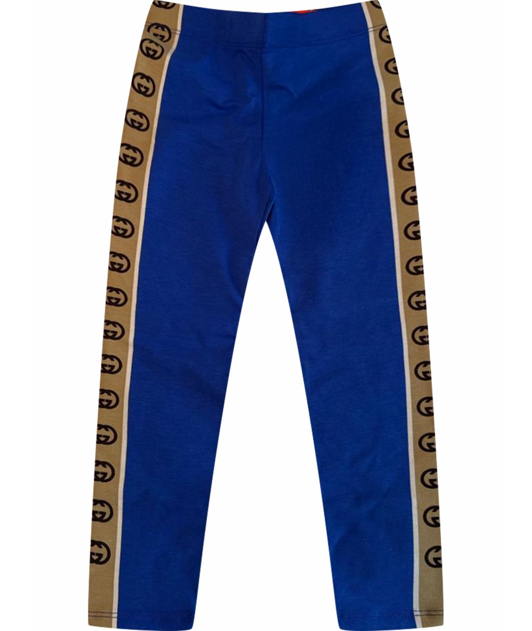 GUCCI Синие хлопковые брюки и шорты, фото 1