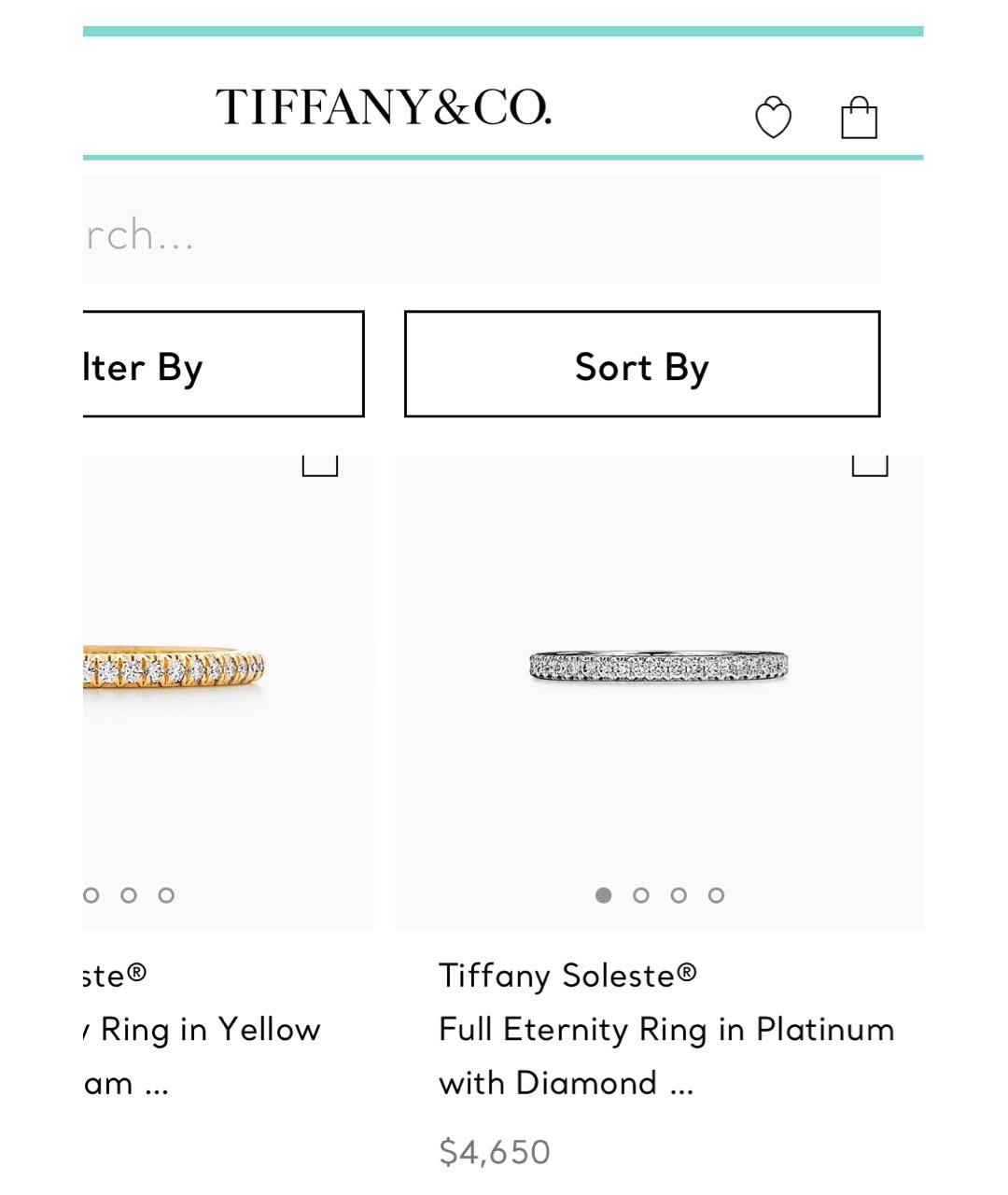 TIFFANY&CO Белое платиновое кольцо, фото 6