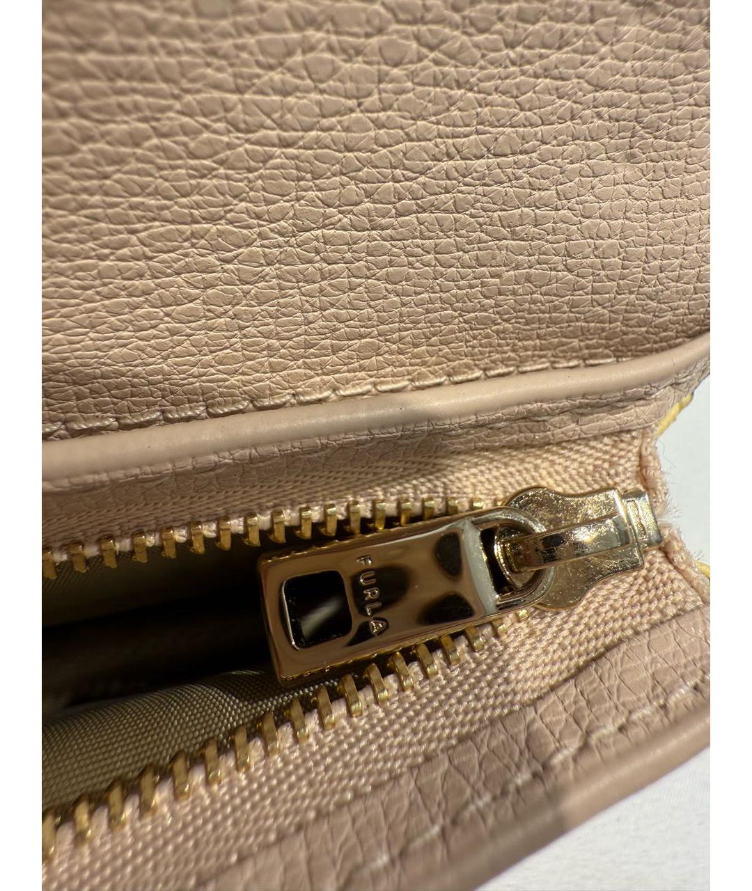 FURLA Желтый кожаный кошелек, фото 8