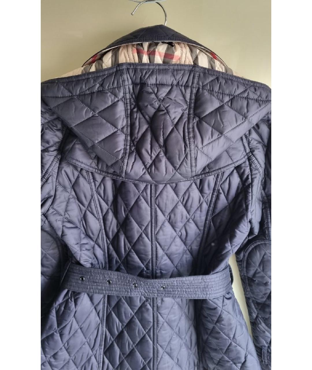 BURBERRY Темно-синяя полиамидовая куртка, фото 3