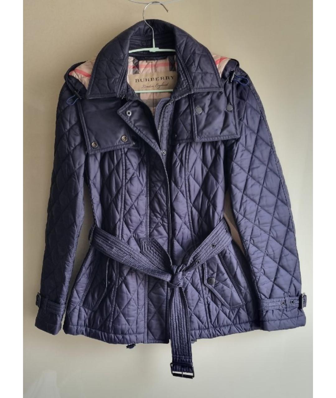 BURBERRY Темно-синяя полиамидовая куртка, фото 9