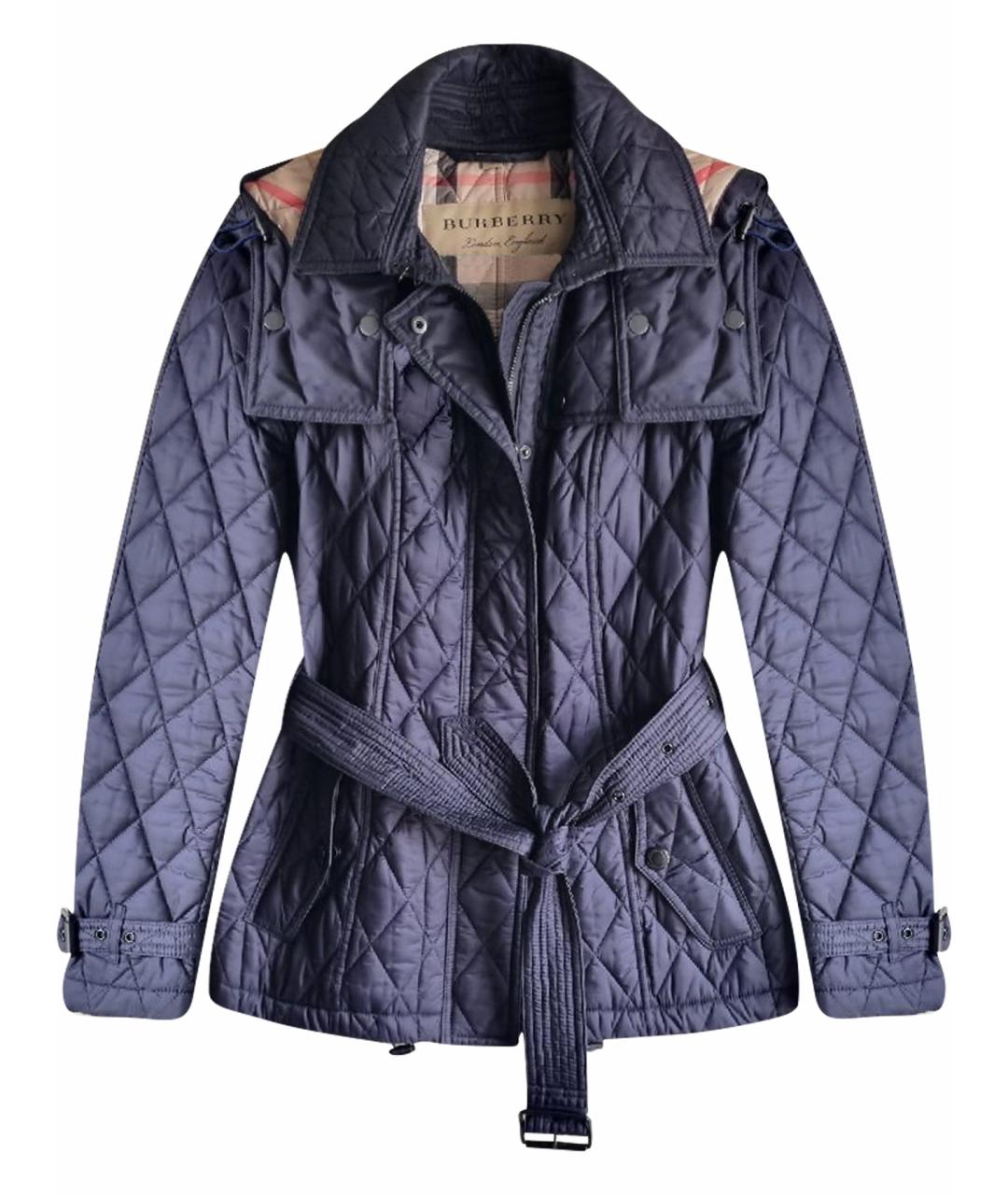 BURBERRY Темно-синяя полиамидовая куртка, фото 1