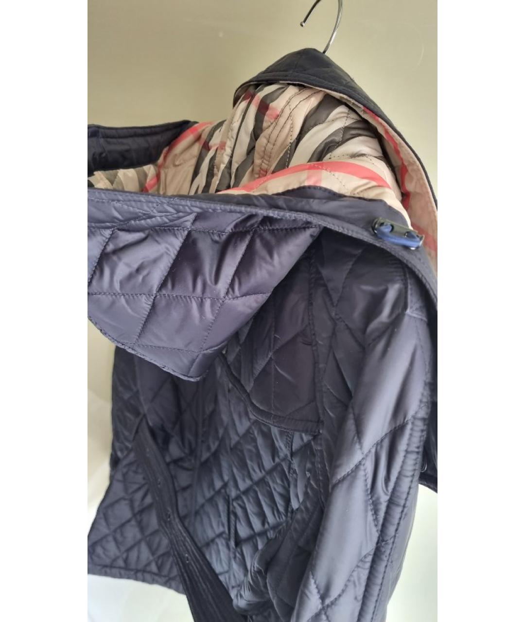 BURBERRY Темно-синяя полиамидовая куртка, фото 7