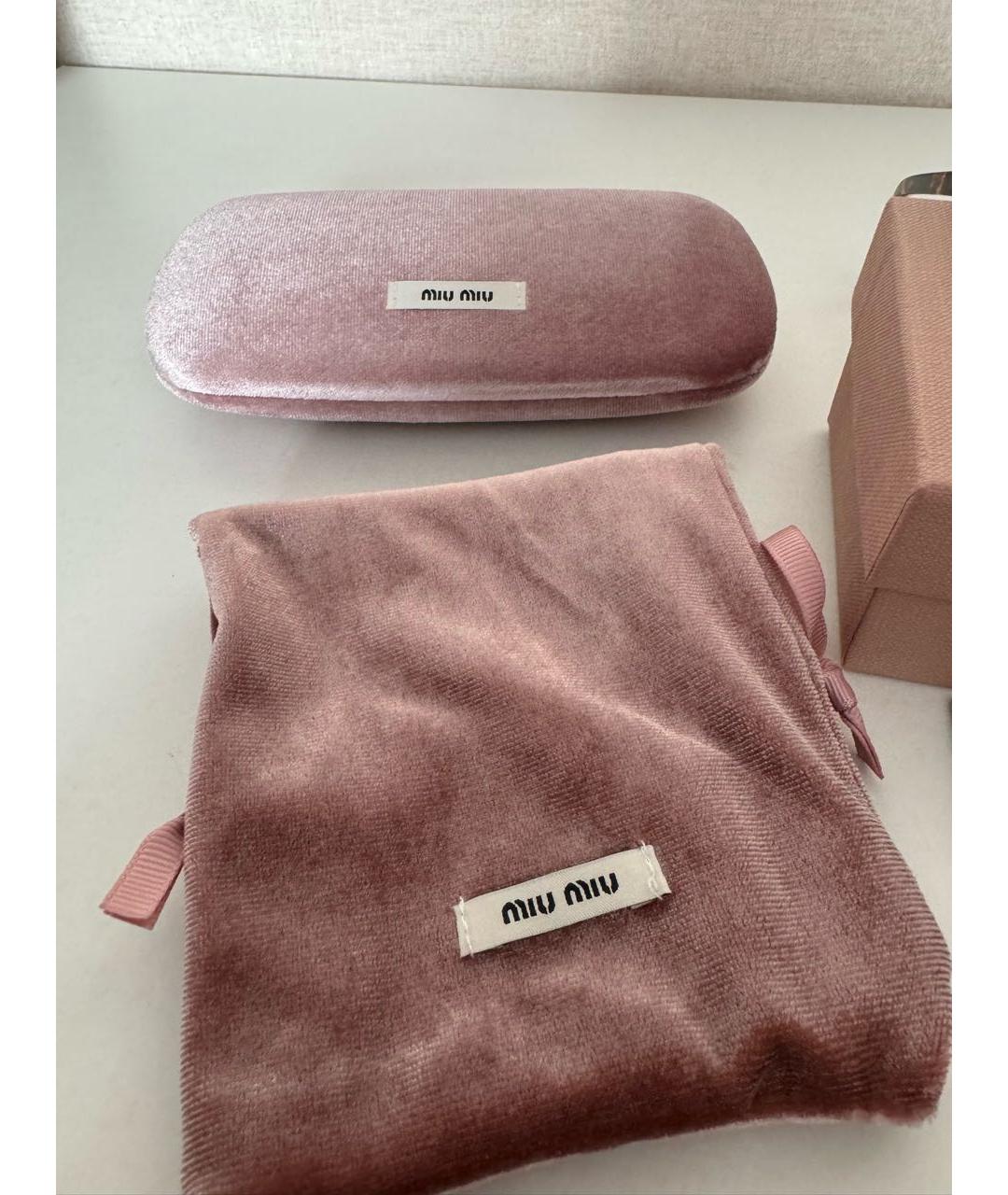 MIU MIU Коричневые пластиковые солнцезащитные очки, фото 5