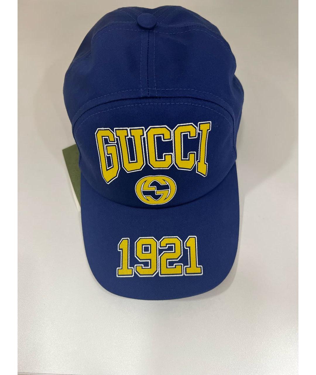 GUCCI Синяя хлопковая кепка/бейсболка, фото 4