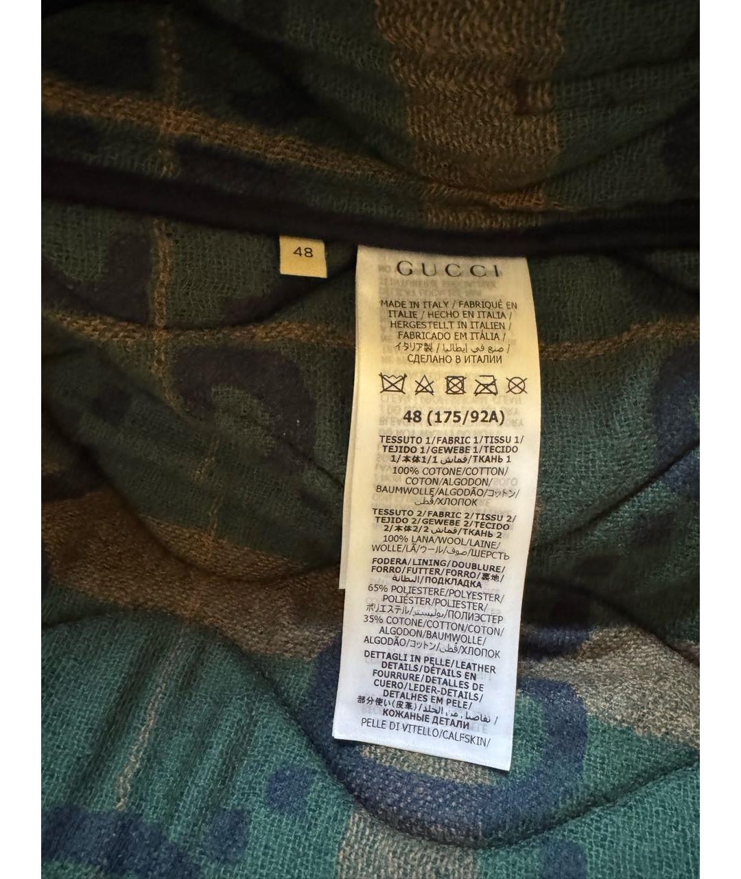 GUCCI Зеленая шерстяная парка, фото 5