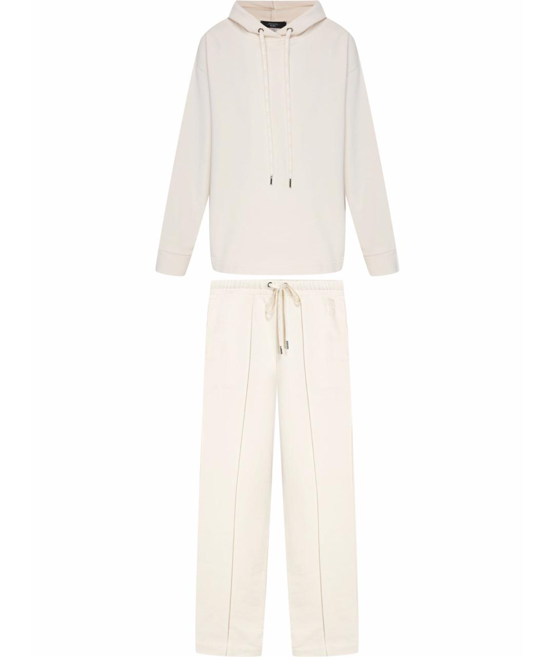 MAX MARA Бежевый хлопковый костюм с брюками, фото 1