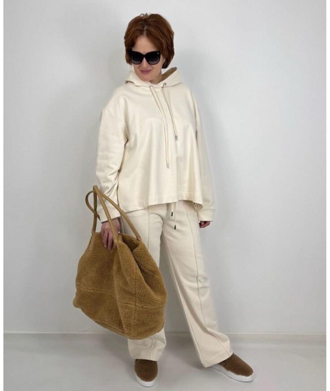 MAX MARA Бежевый хлопковый костюм с брюками, фото 8