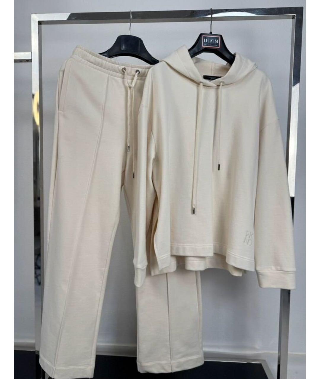 MAX MARA Бежевый хлопковый костюм с брюками, фото 7