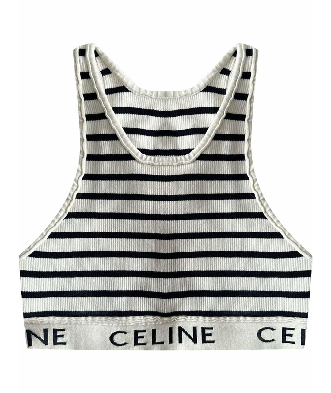 CELINE Белая майка, фото 1