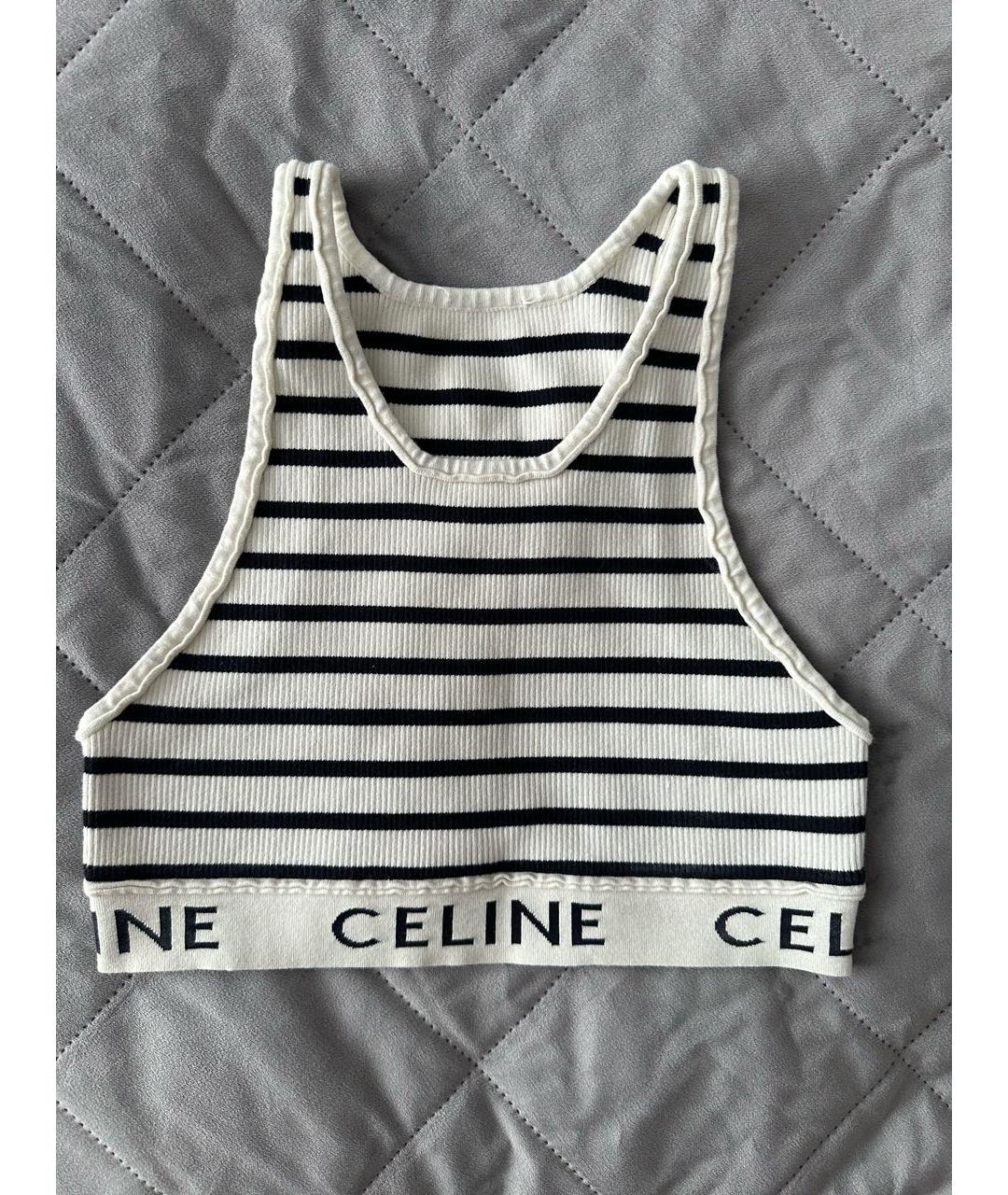 CELINE Белая майка, фото 5