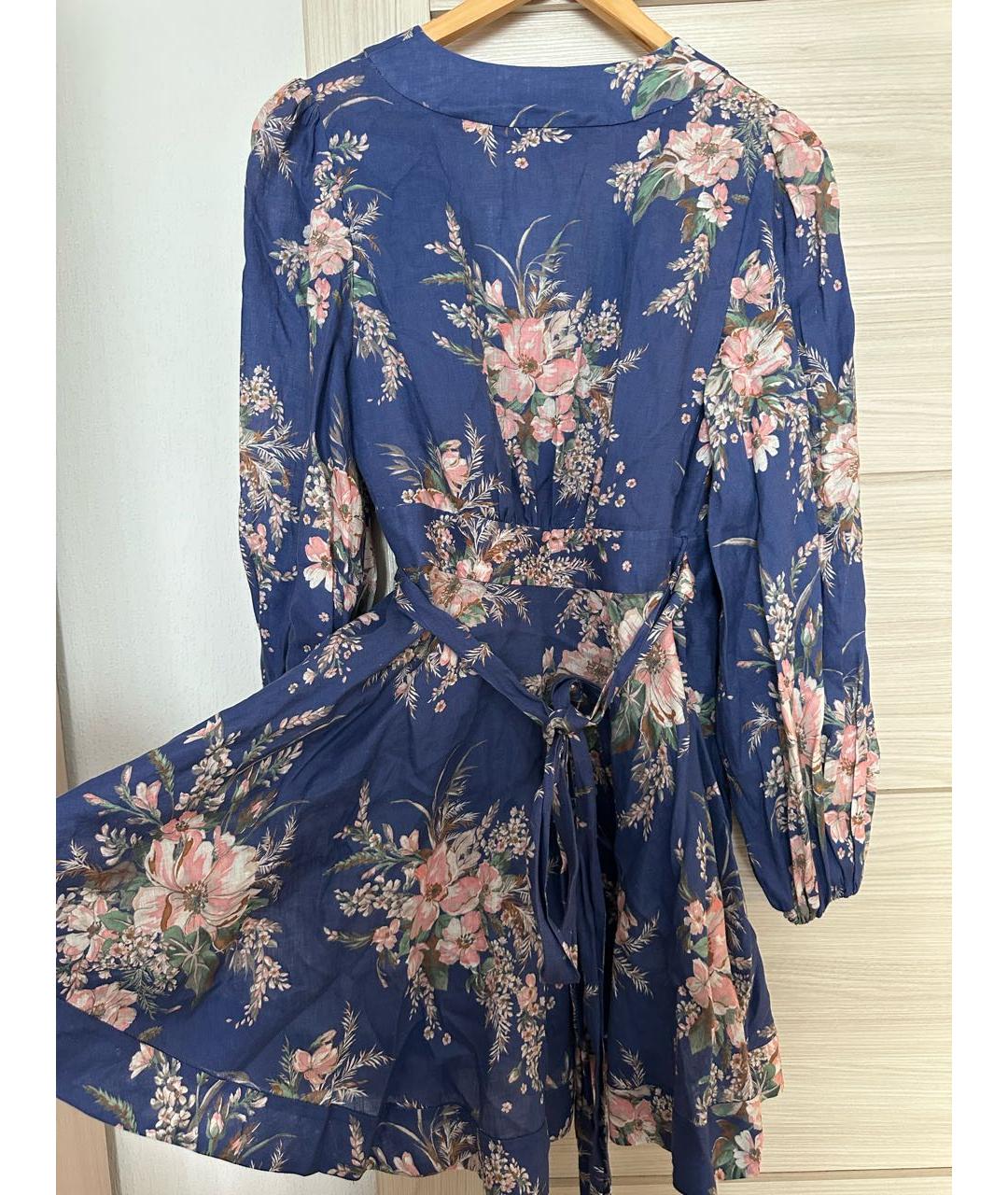 ZIMMERMANN Синее льняное повседневное платье, фото 6