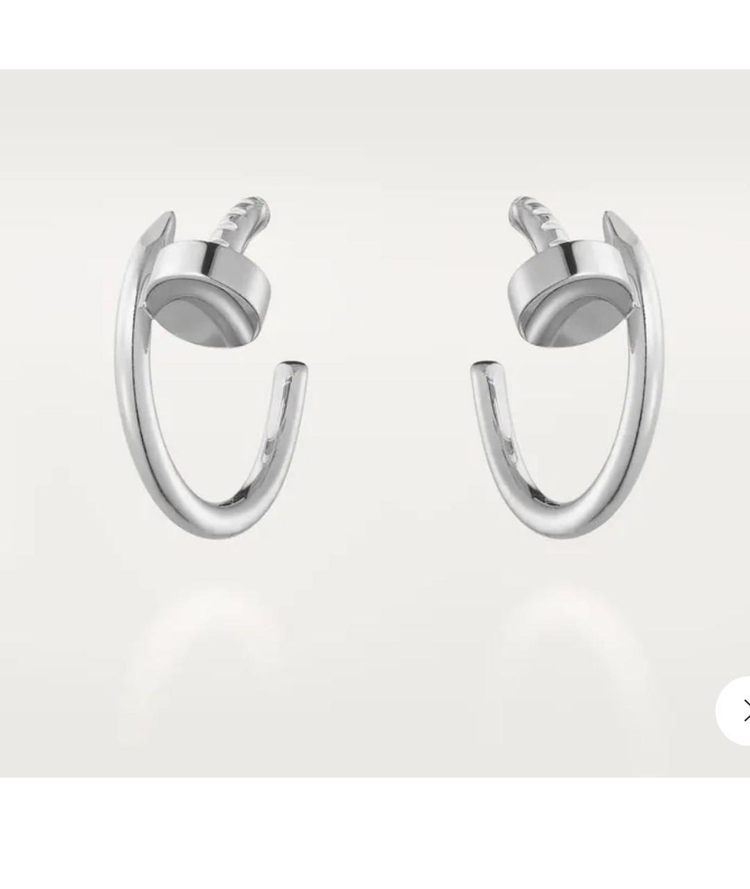 CARTIER Серебряные серьги из белого золота, фото 2
