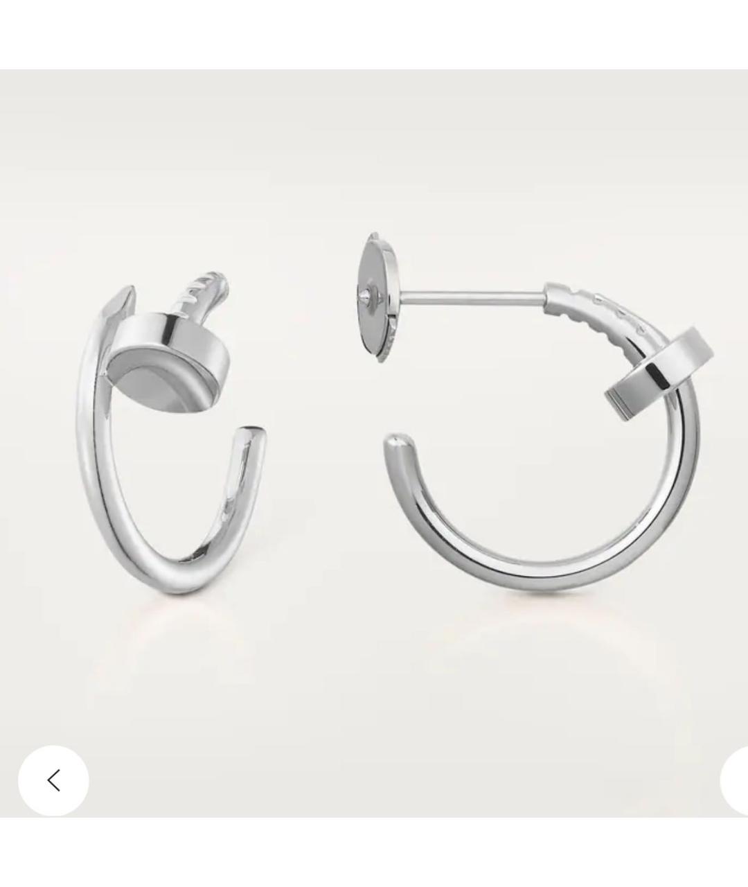 CARTIER Серебряные серьги из белого золота, фото 4