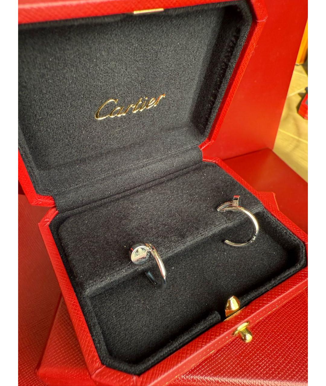 CARTIER Серебряные серьги из белого золота, фото 3