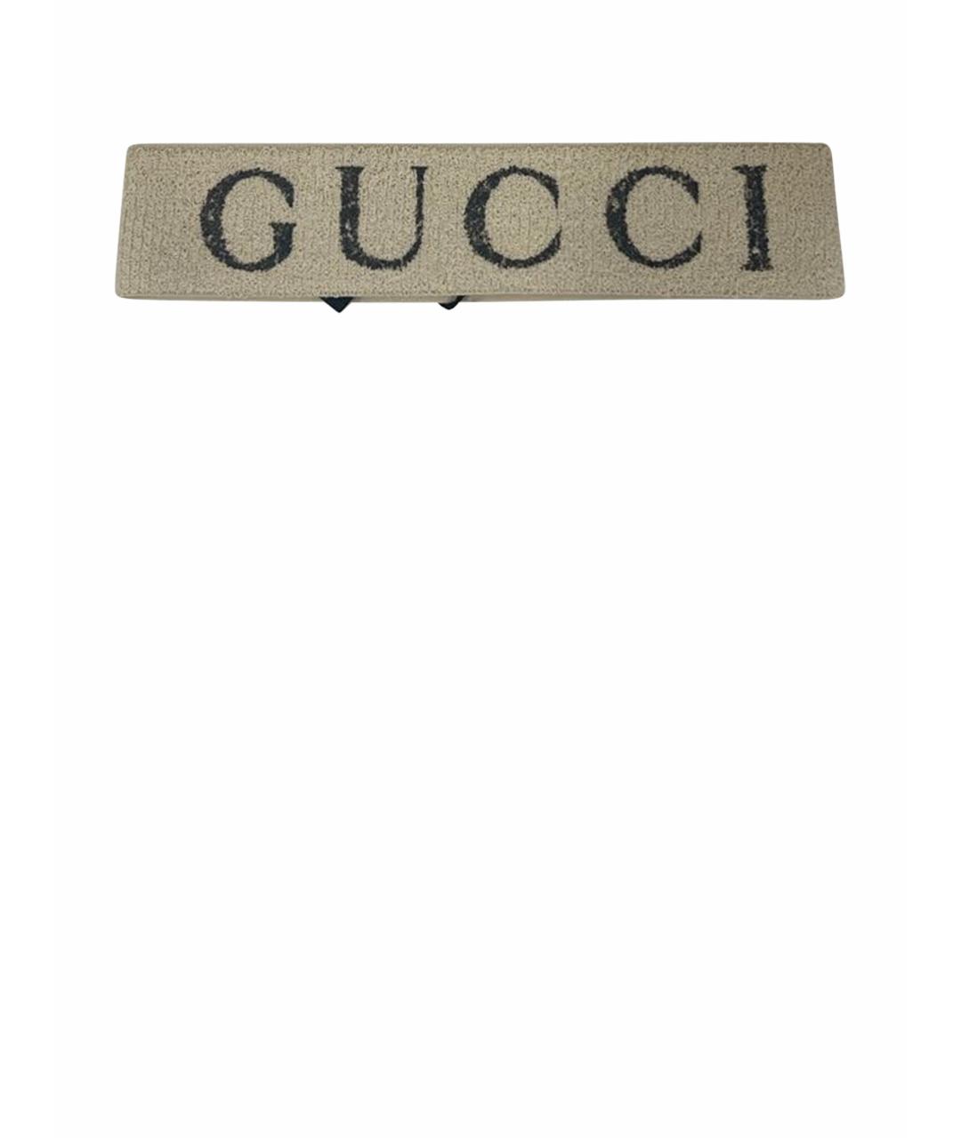 GUCCI Бежевая повязка на голову, фото 1