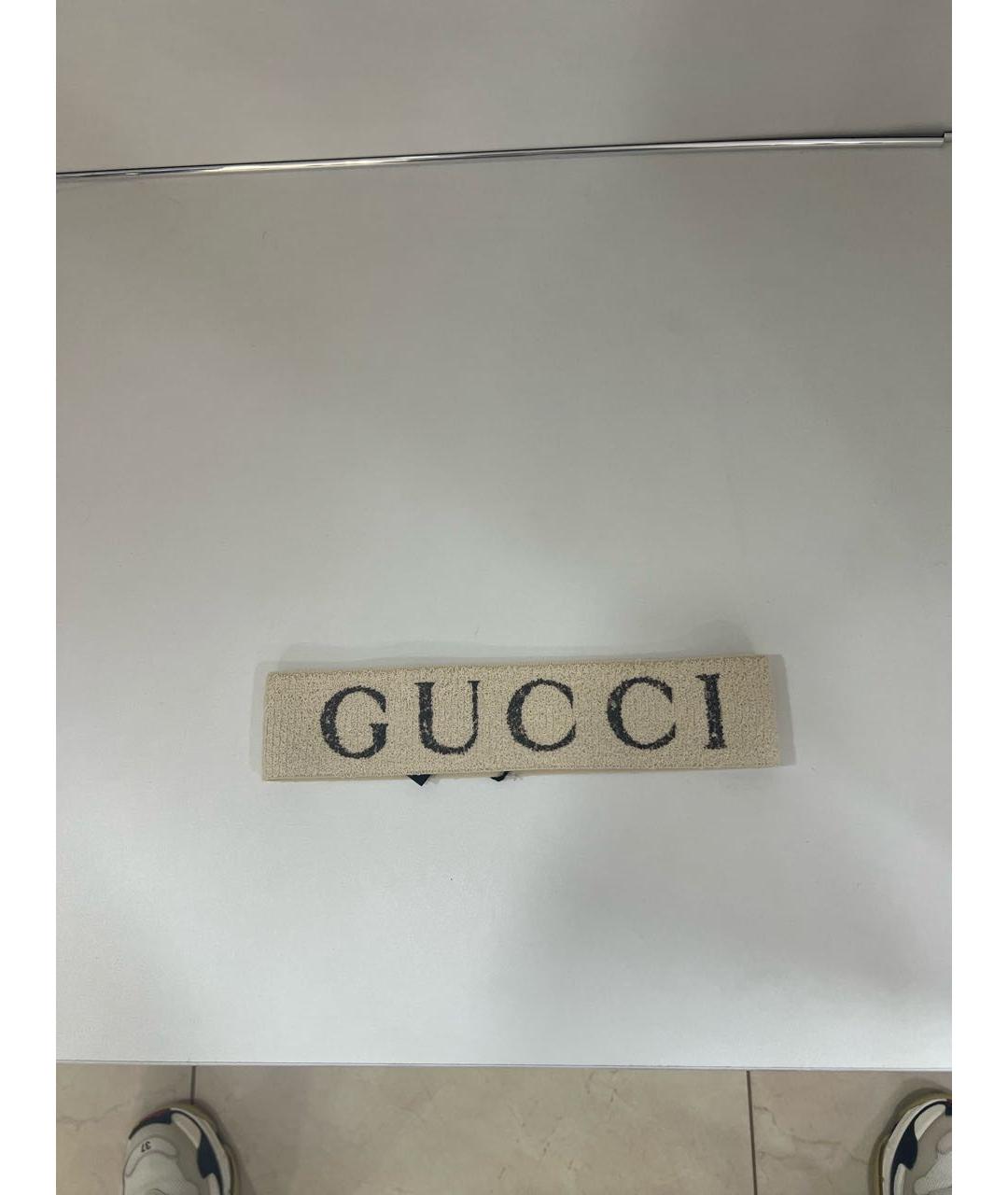 GUCCI Бежевая повязка на голову, фото 6